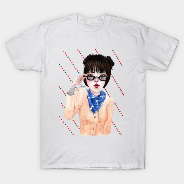 Dots and Glasess T-Shirt by SamIsasi